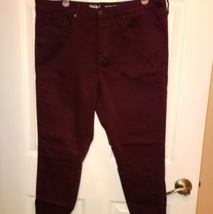 Burgundy Mossimo Stretch Jeans